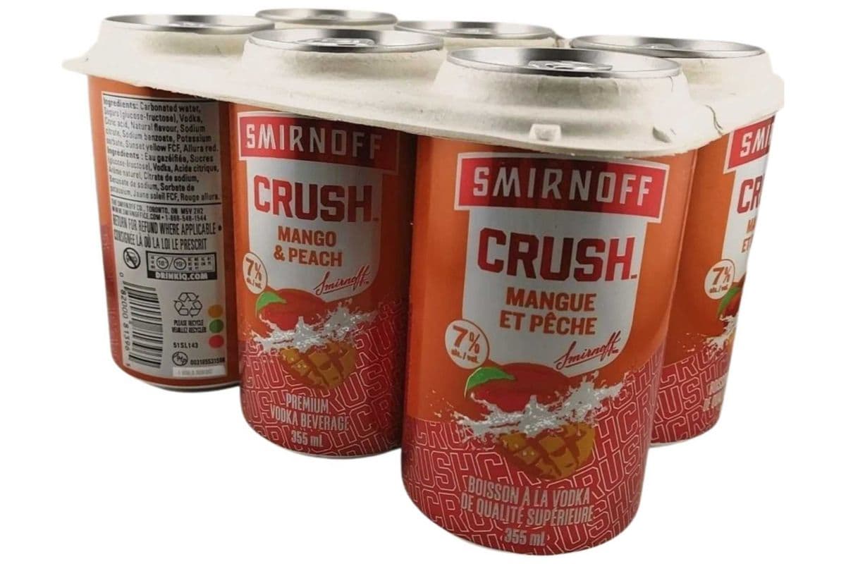 SMIRNOFF CRUSH MANGO PEACH (6 PACK) (6 x 355ML CAN)