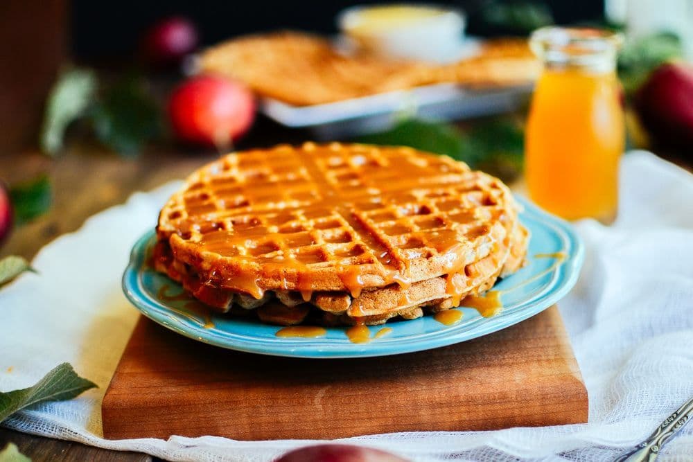 Sea Salted Caramel Cream Cheese Waffle