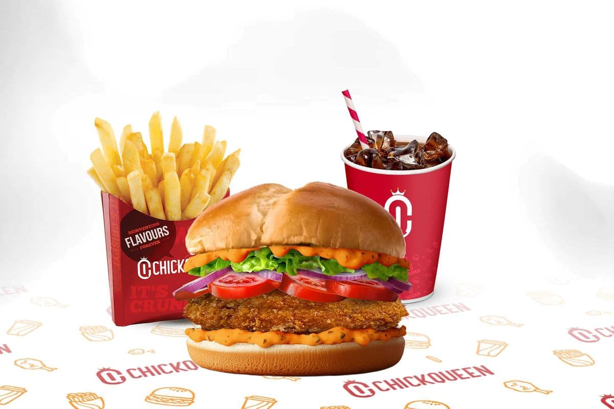'Spicy' Veggie Tandoori Burger Combo (Includes One Side and Drink)