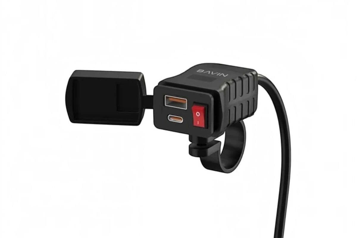 Bavin Motorcycle Phone Charger 30W With Dual Port