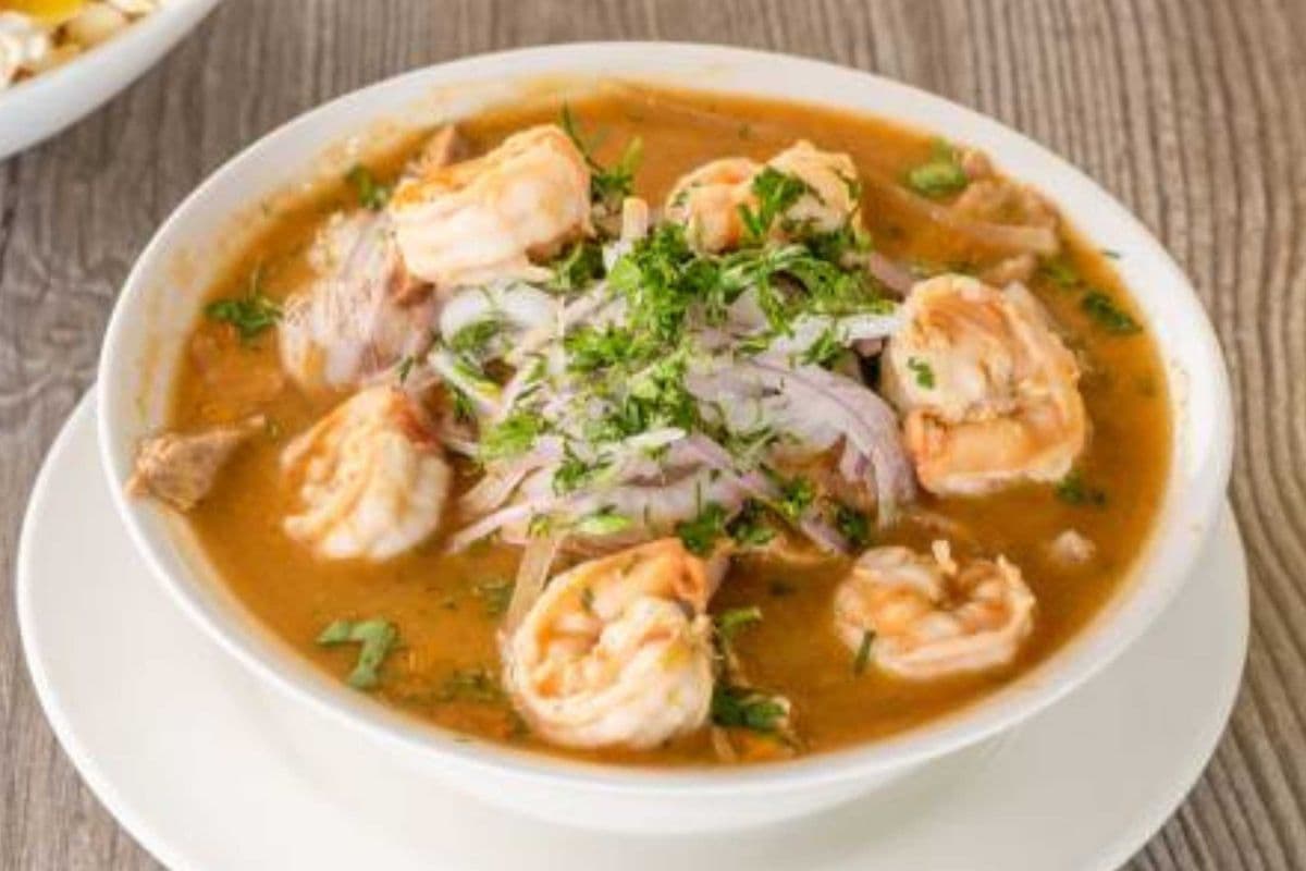 Encebollado Mixto / Ecuadorian Fish Stew with Shrimp