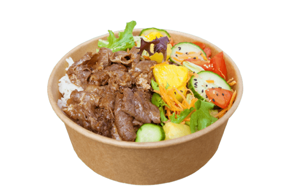 R3-Boeuf (bœuf+ riz+ salade hawaienne/Beef