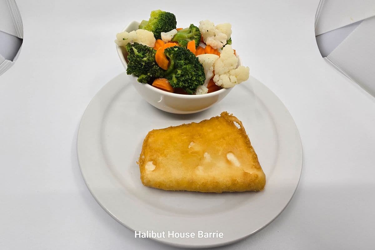 Lunch Size Halibut with California Style Vegetables