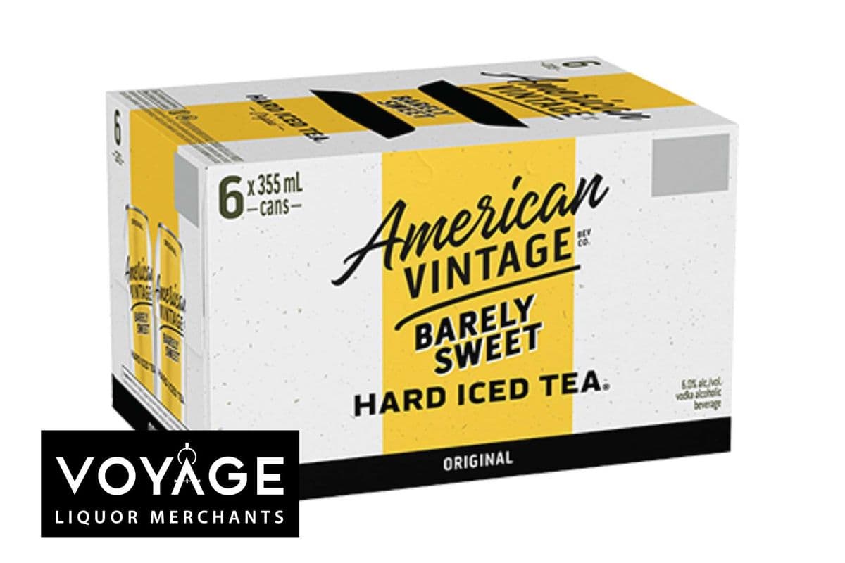 American Vintage Barely Sweet Hard Iced Tea (6 x 355 ml)