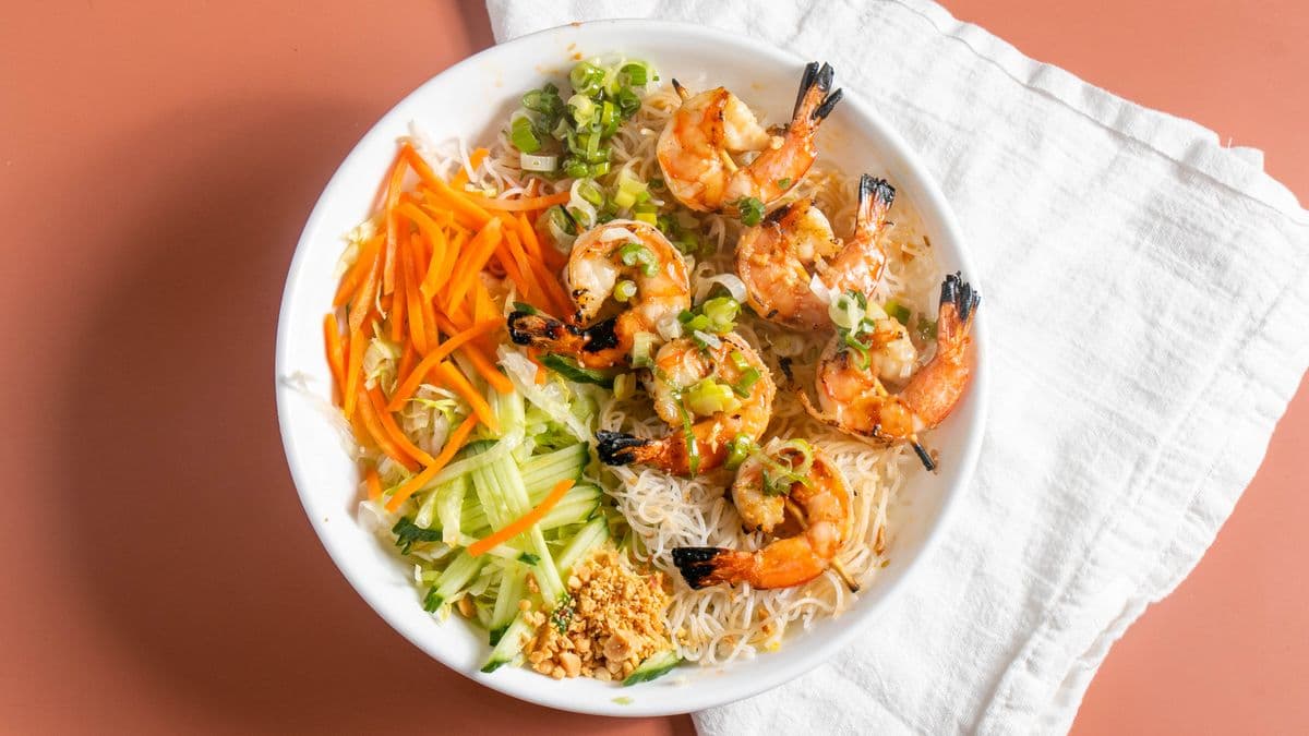 32. Grilled Shrimp on Vermicelli
