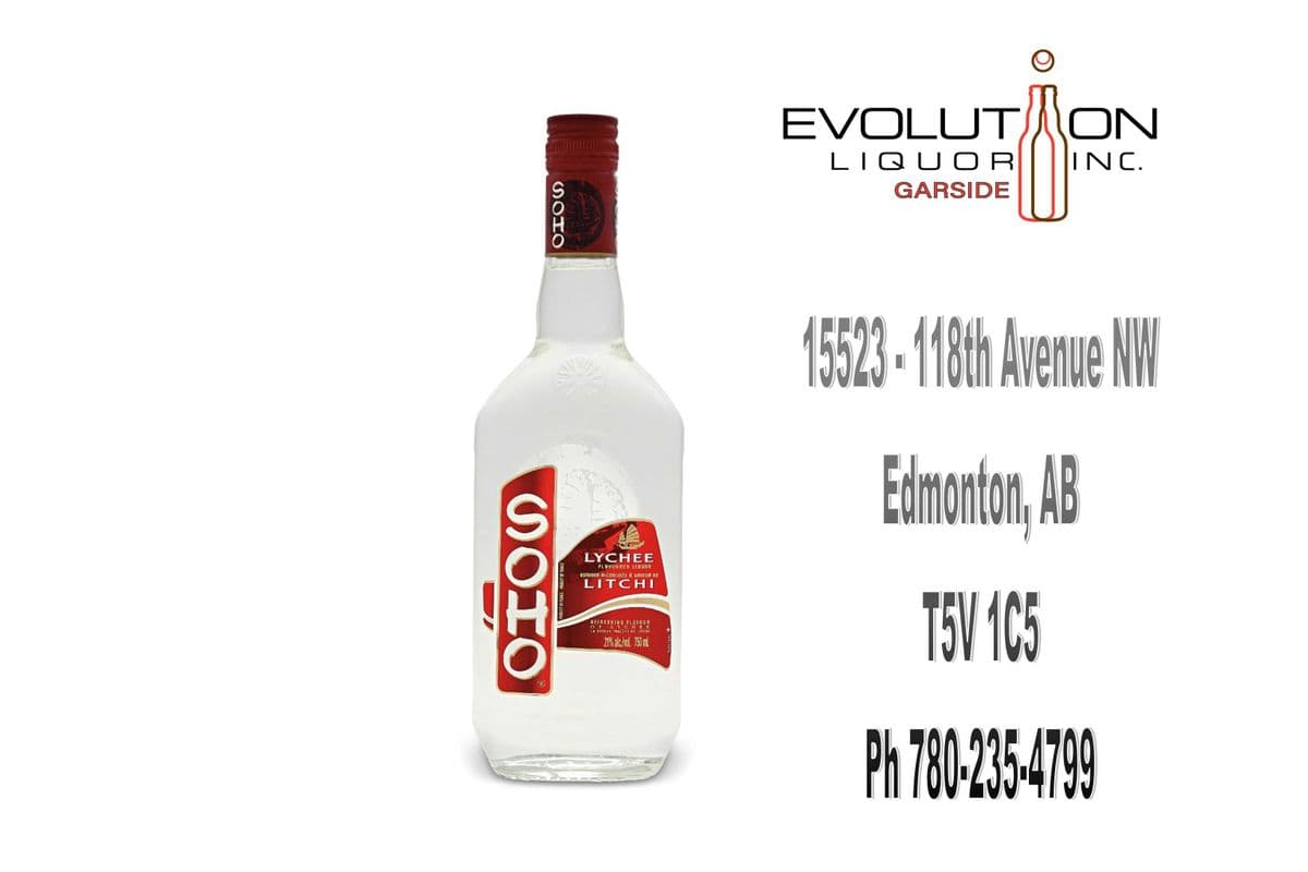 Soho Lychee Liquor 0750G (1 x 750ml Glass Bottle)