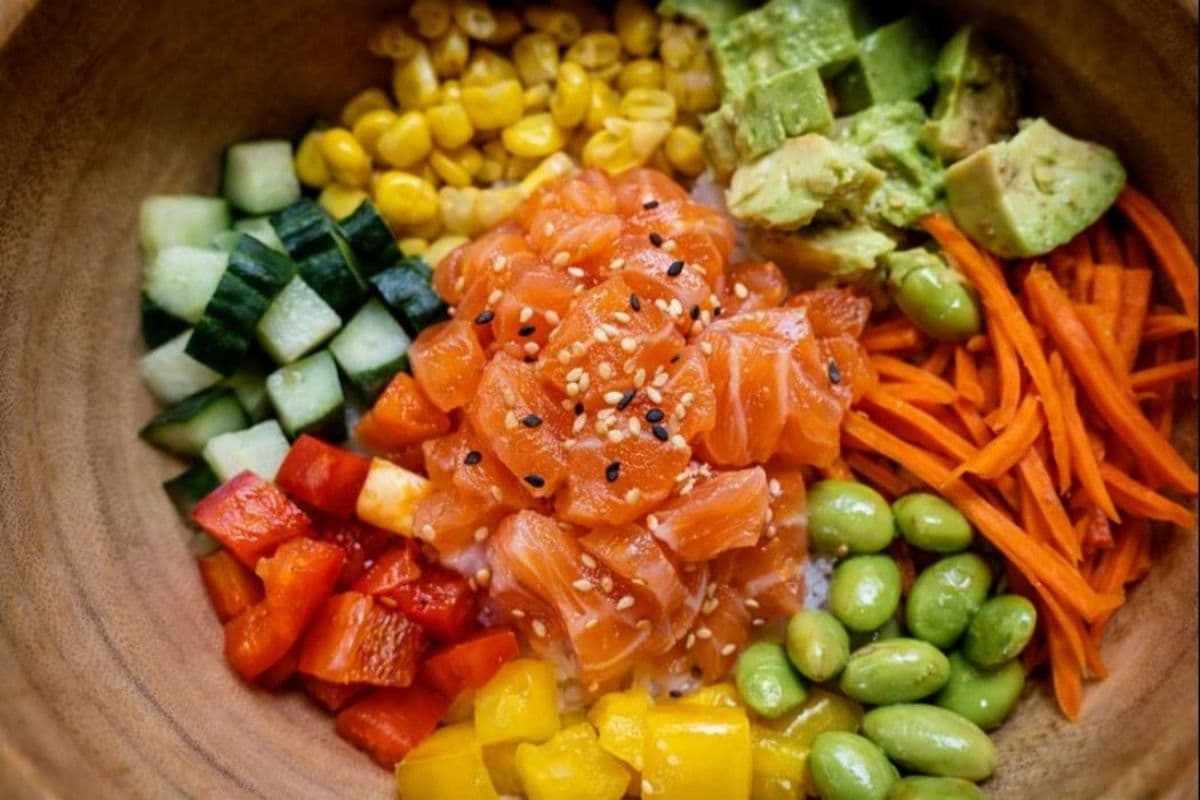 Mini Salmon Poke Salad