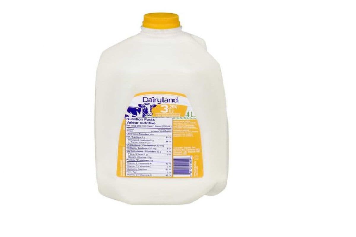 Dairyland 3.25% Milk 4 L (4 L)