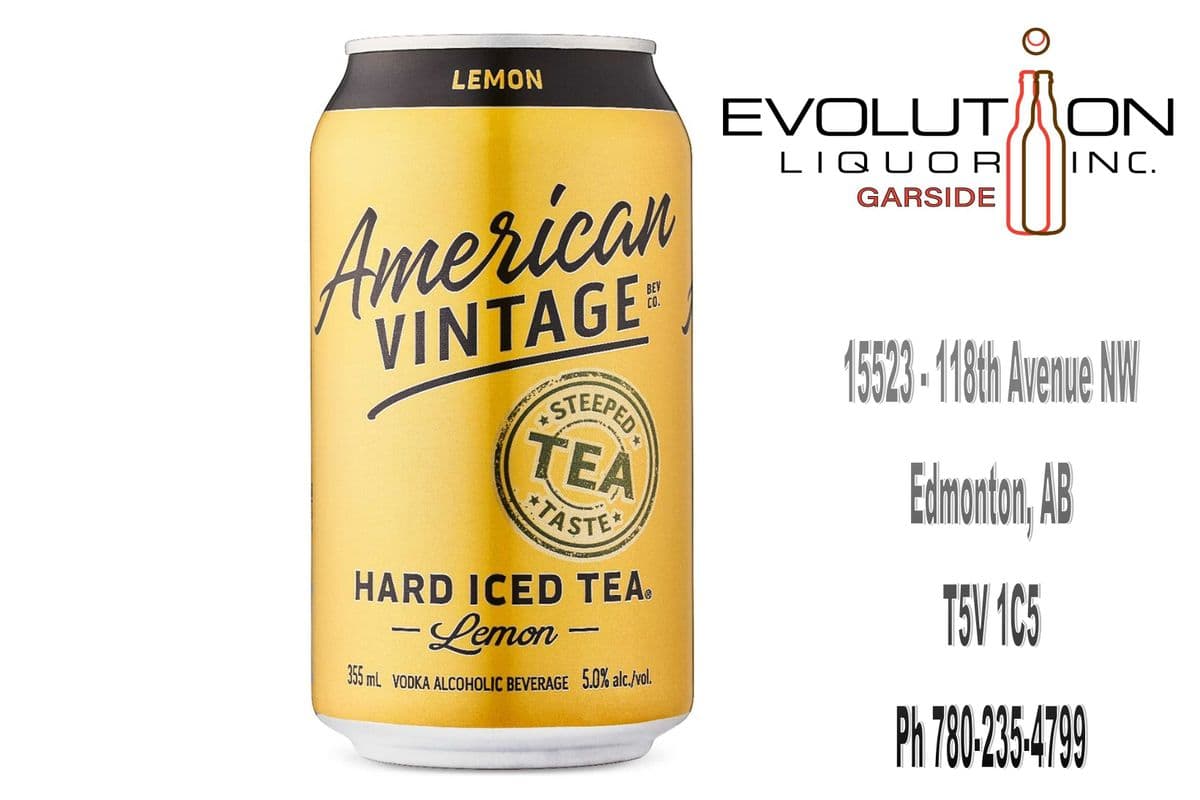 American Vintage Hard Iced Tea Lemon C355-01 (1 x 355ml Can)