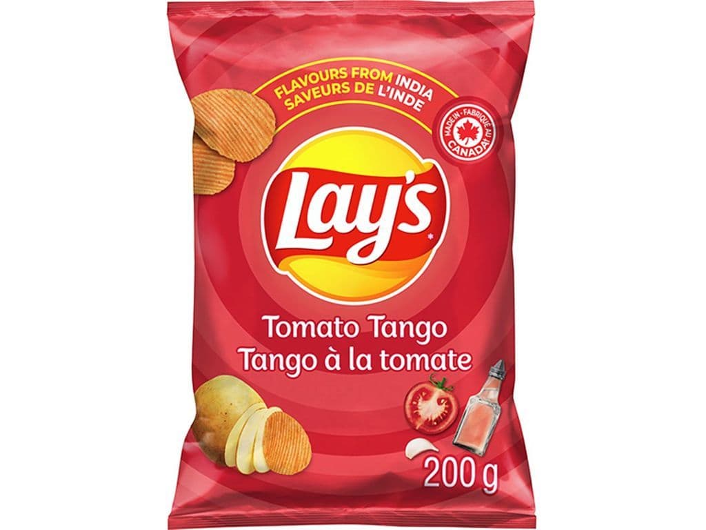 Lays Tomato Tango Flavors from India Ridged Potato Chips 200g