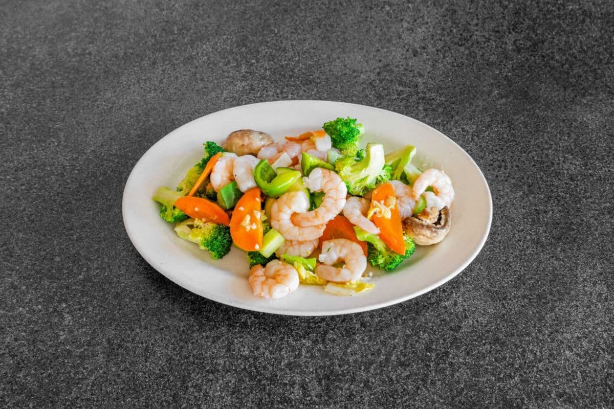 53. Shrimps with Mixed Vegetables (15 pcs)