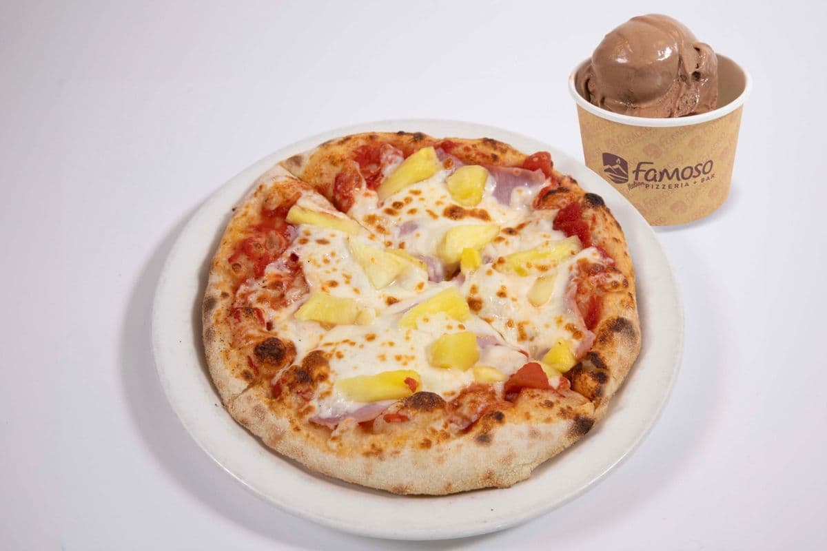 Kids' 8" Ham + Pineapple Pizzetta