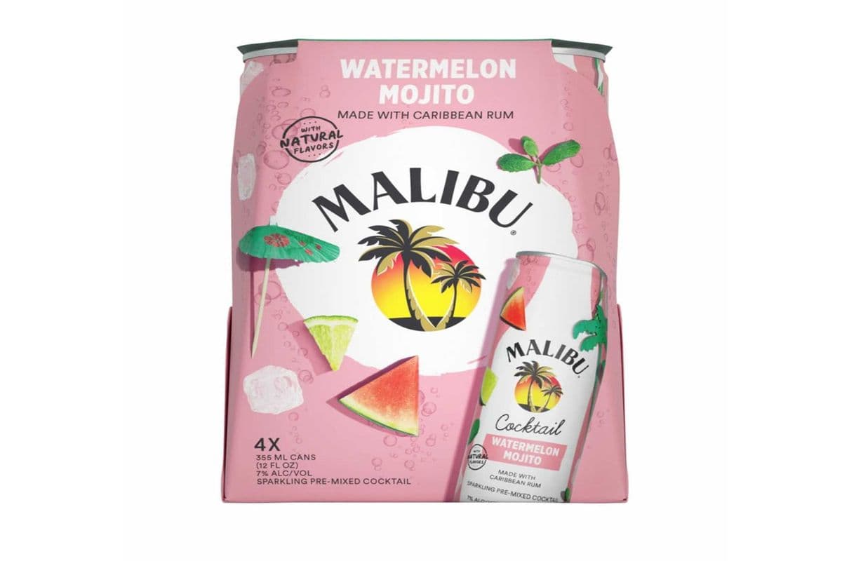 MALIBU WATERMELON MOJITO 4 CANS (4 x 355 ML)