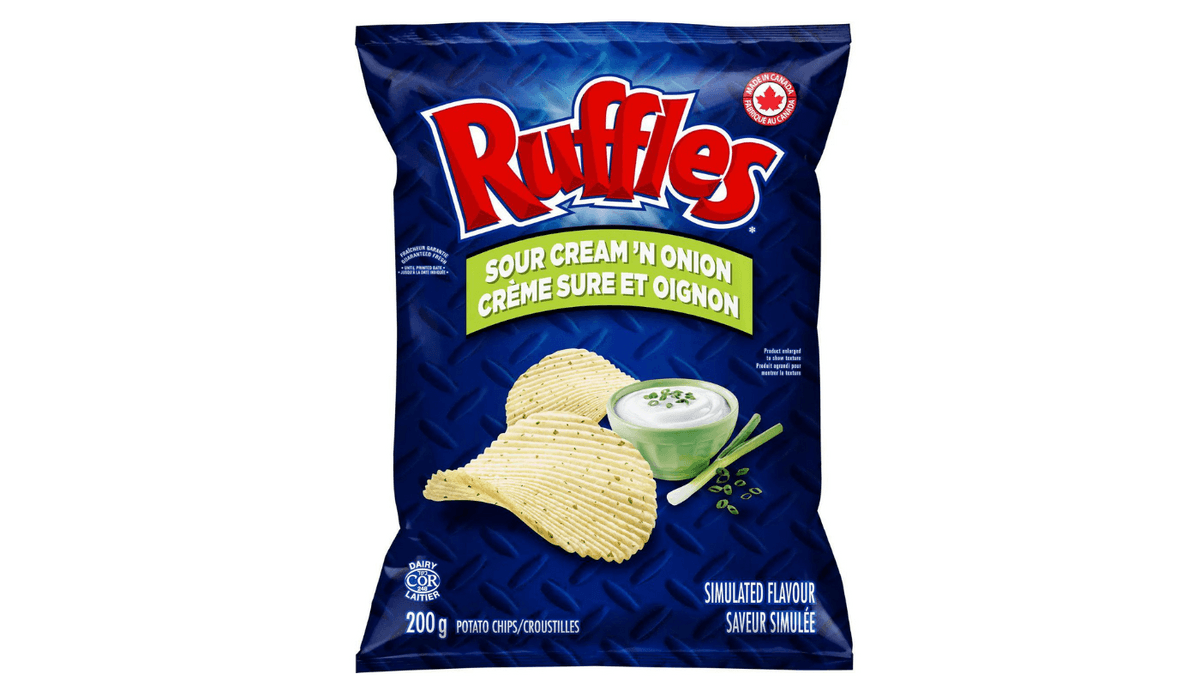 Ruffles - Crème Sure et Onion/Sour Cream & Onion 200g