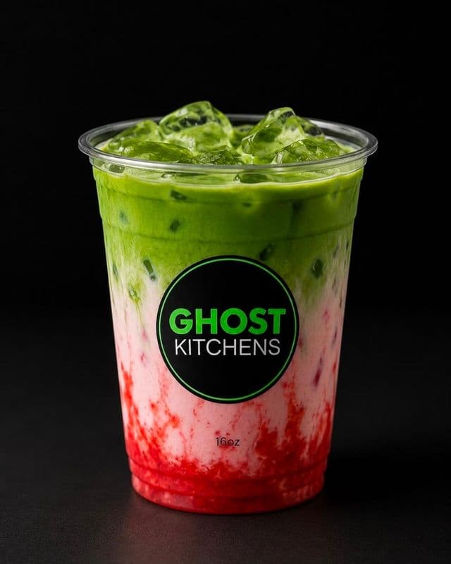 Iced Strawberry Matcha Latte