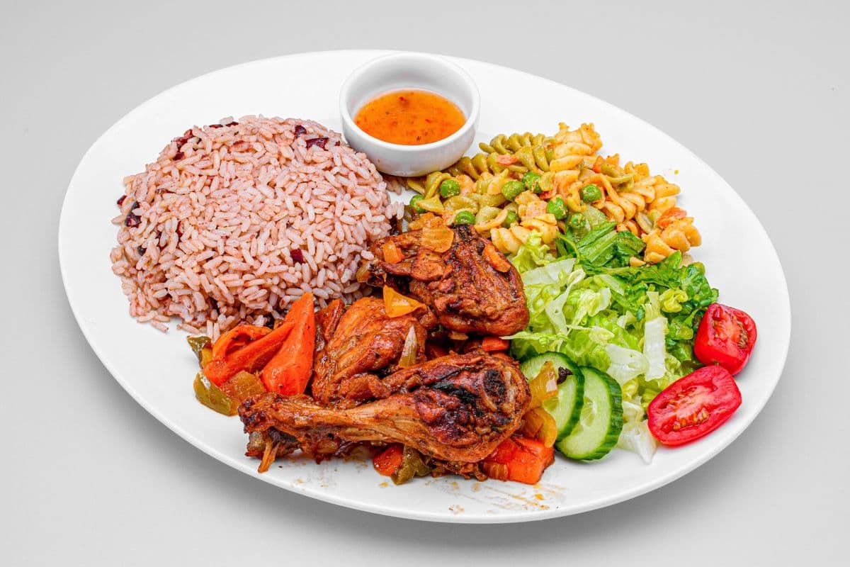 Brown Stew Chicken Platter
