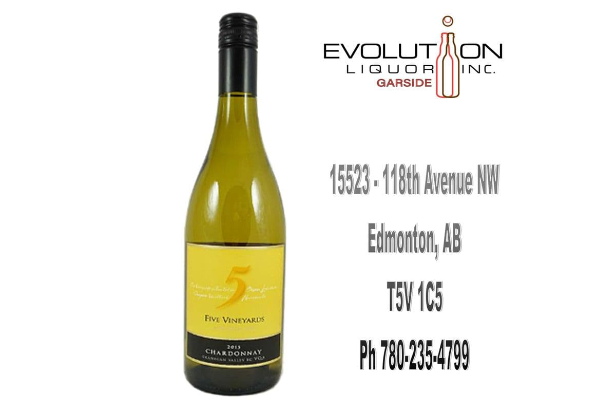 Five Vineyards by Mission Hill Chardonnay VQA 0750G (White) (1 x 750 ml Glass Bottle)