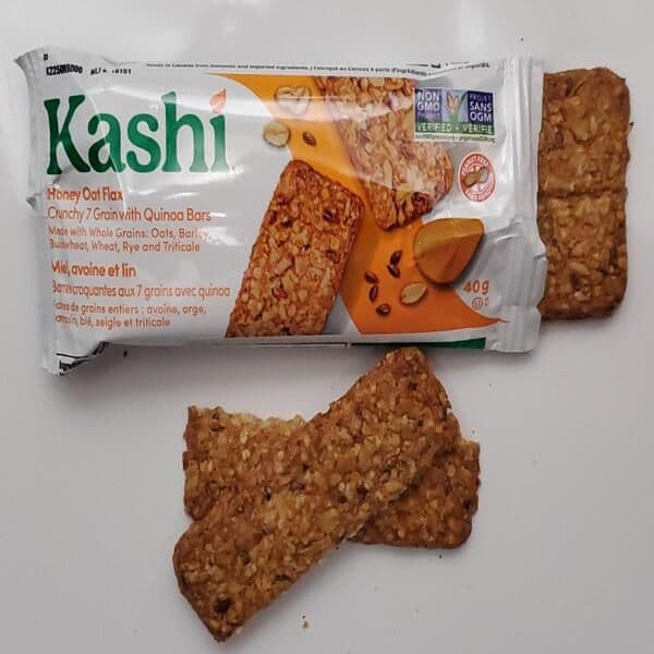 Kashi Barres Croquantes aux 7 Grains avec Quinoa Miel et Flax 40g/ Kashi Bars with Honey Oat Flax 40g