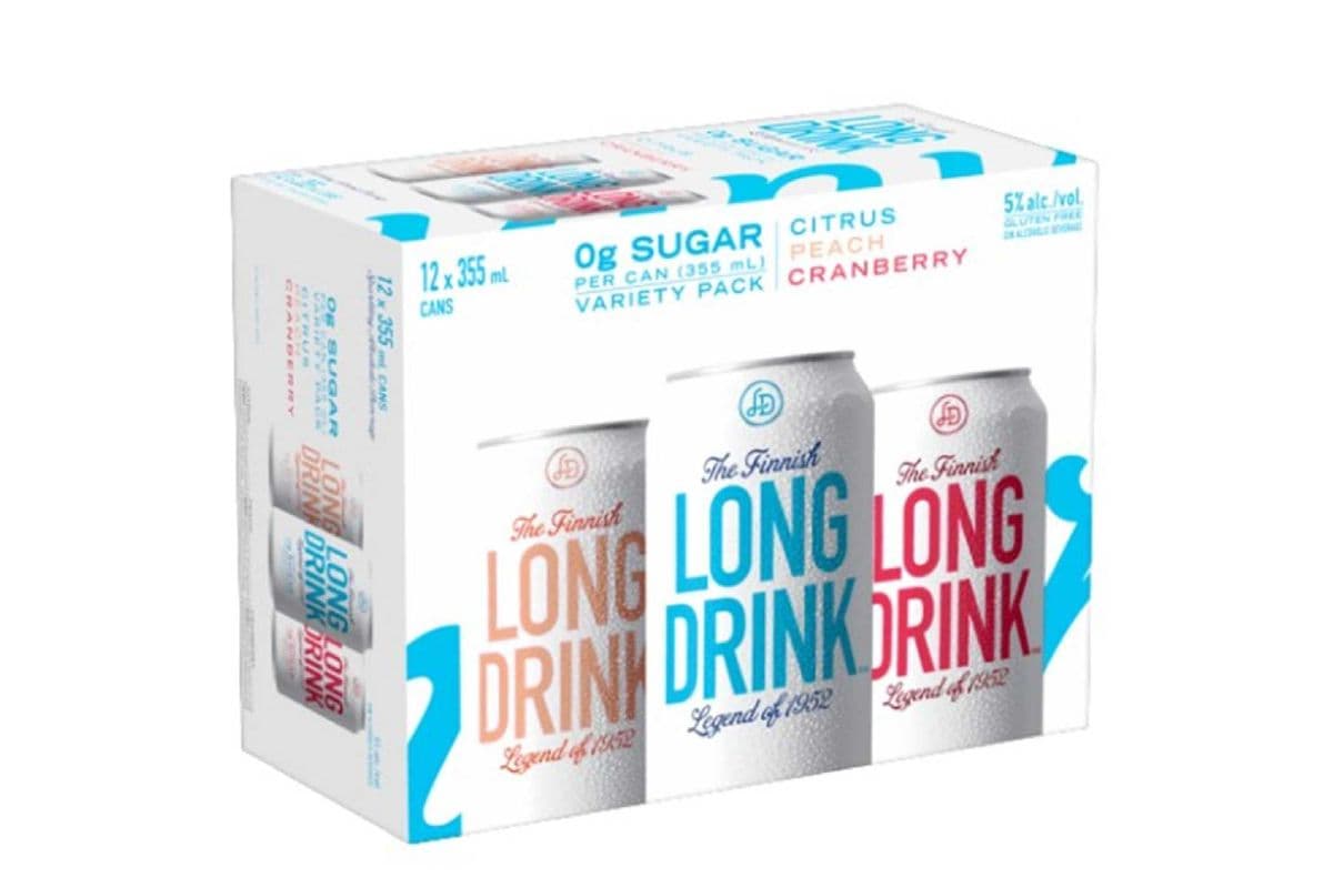 141680. FINNISH LONG DRINK ZERO SUGAR VARIETY PACK (12 x 355ML (CANS))