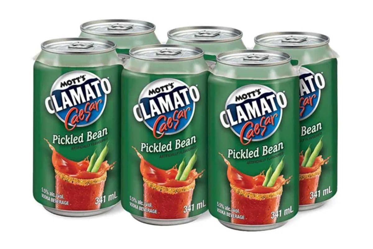 Mott's Clamato Caesar Pickled Bean (6 x 341 ml Cans)