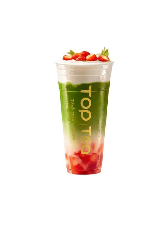 M4 Matcha Strawberry / /Thé au lait matcha avec fraise