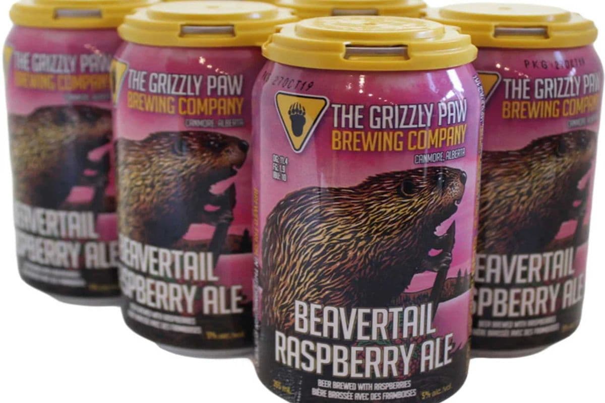 Grizzly Paw Beavertail Raspberry Ale (6 Cans) (1 x 355 ml)