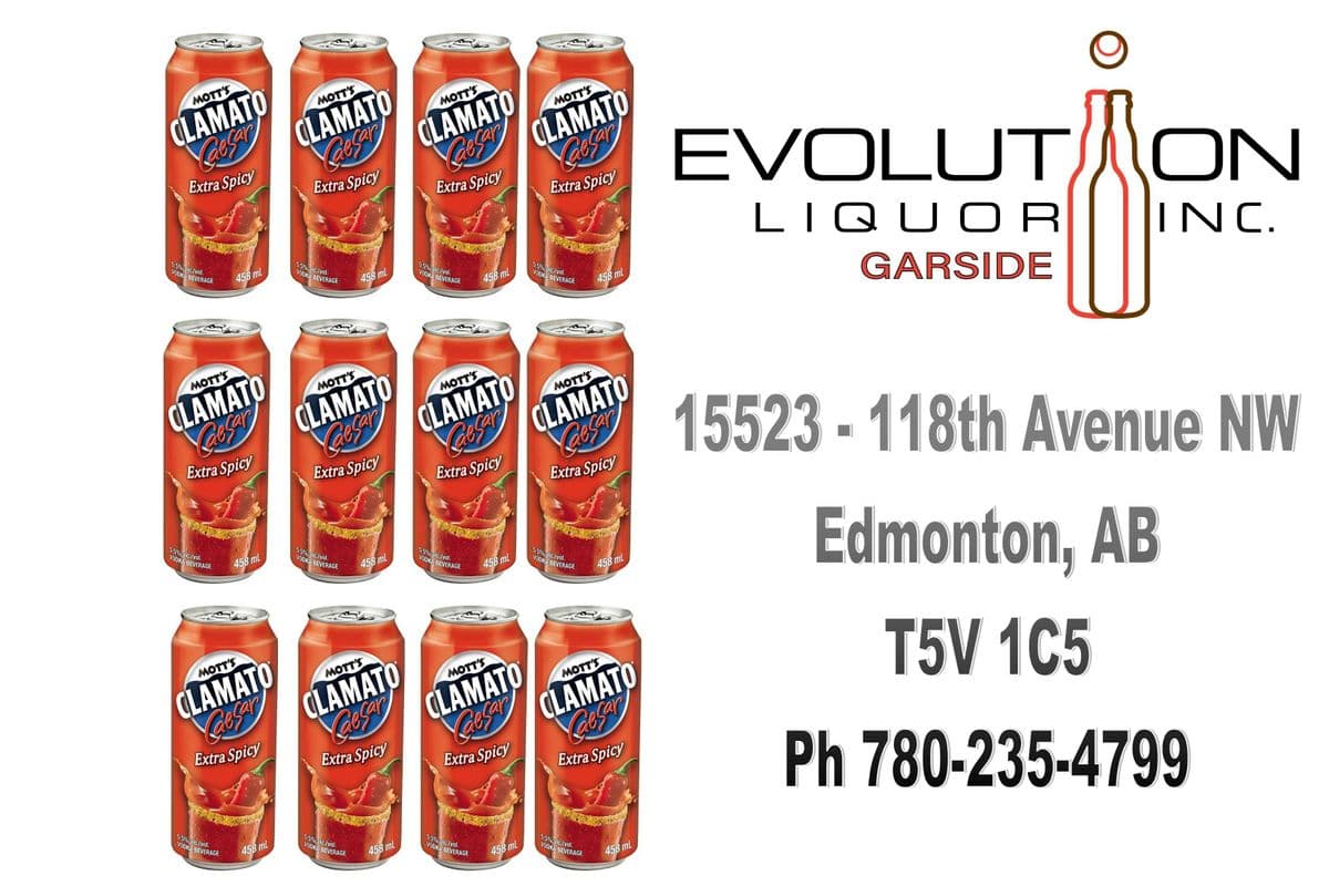 Mott's Clamato Caesar Extra Spicy C458-12 (12 x 458ml Can)