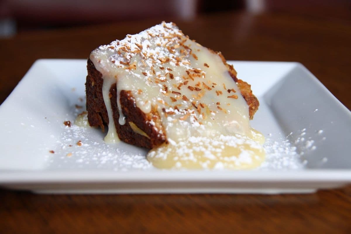 Homemade Carrot Cake with Warm Cream Icing