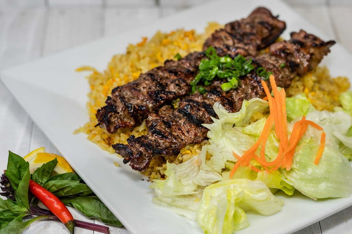 32. Grilled Beef on Fried Rice