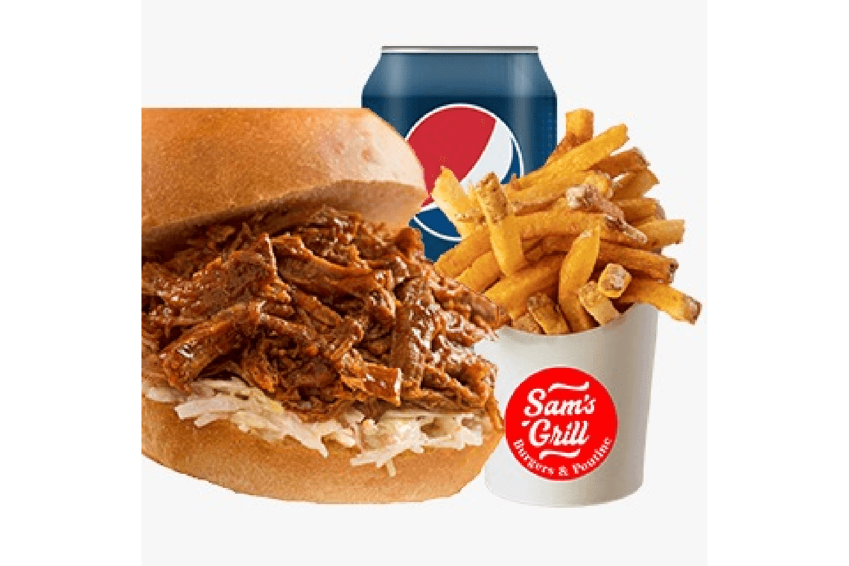 Pulled Pork on Bun and Fries Combo