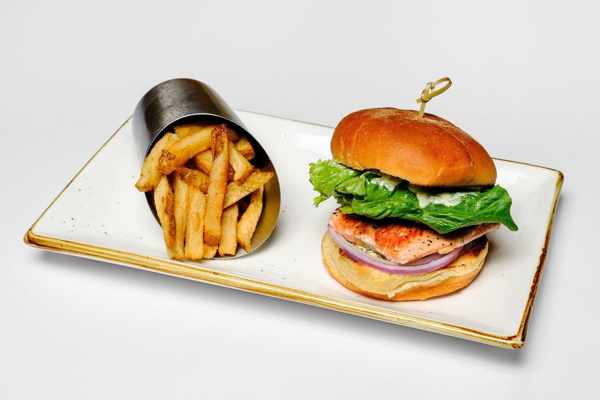 Grilled Salmon Burger (GA)