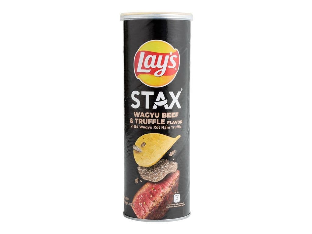 Lays Stax Wagyu Beef and Truffle Savoury Stacked Chinese Potato Chips 100g Asian Snack