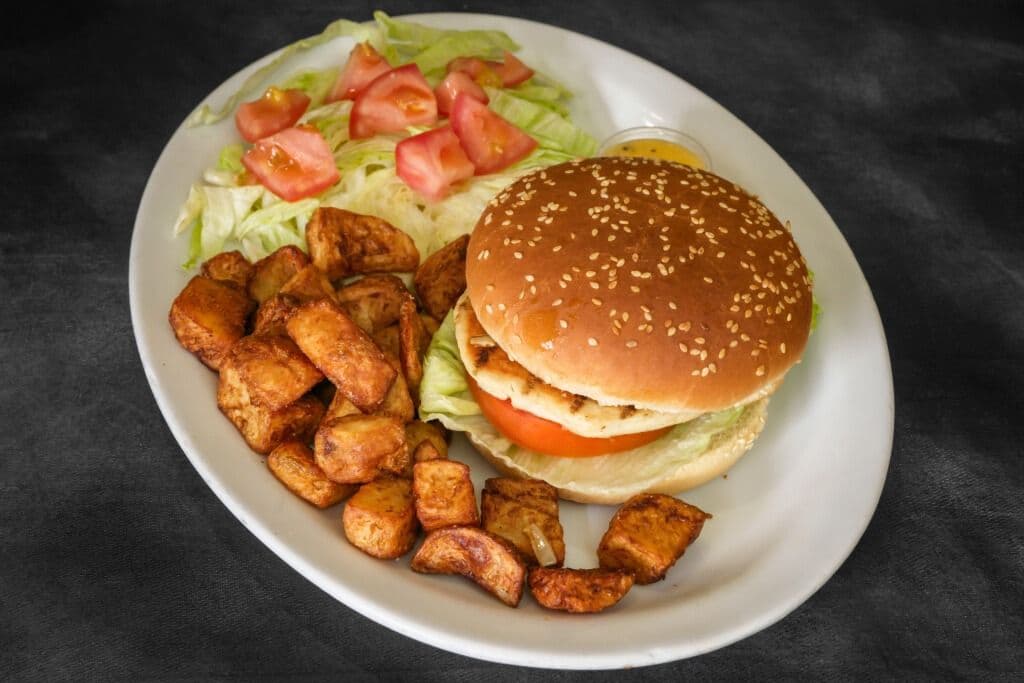 Assiette burger poulet / Chicken Burger Plate