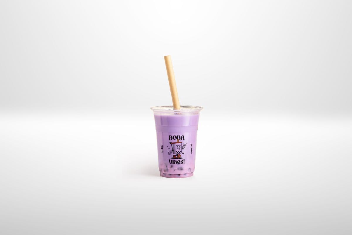Bubble Tea Taro with Caramel Boba Pearls (500 ml)