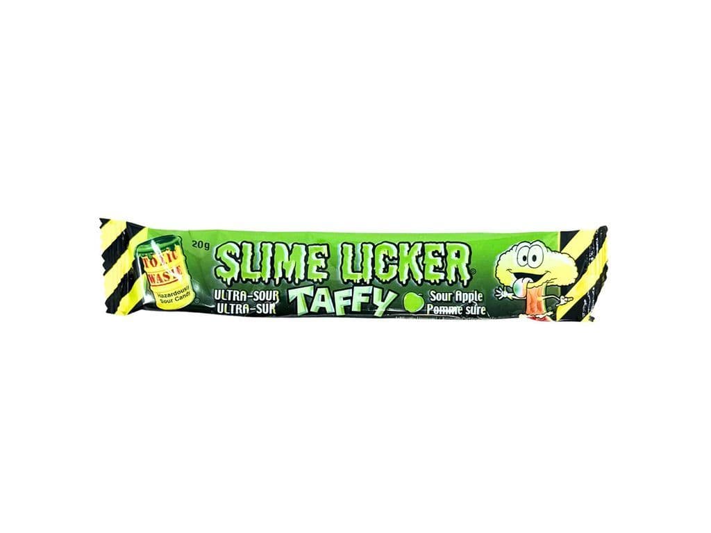 Toxic Waste Slime Licker Taffy Sour Green Apple Chewy Candy 20g
