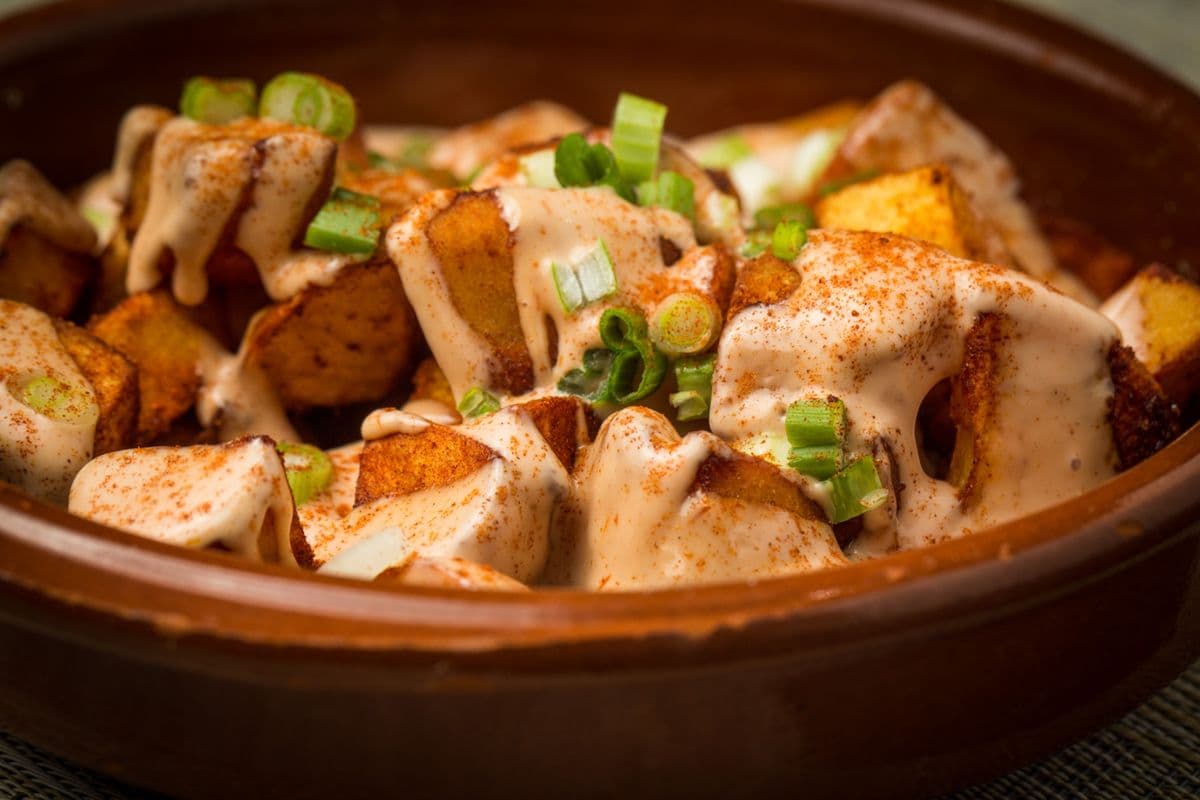 Brava Potatoes with Las Canarias Brava Sauce