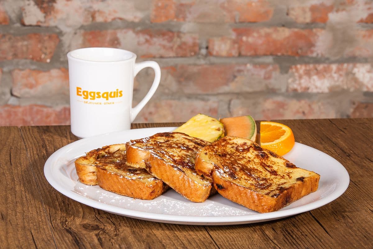 Pain aux raisins doré nature / Plain Raisin Bread French Toast
