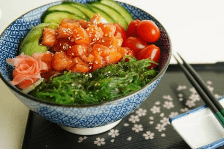 Salmon Avocado with Sushi Rice