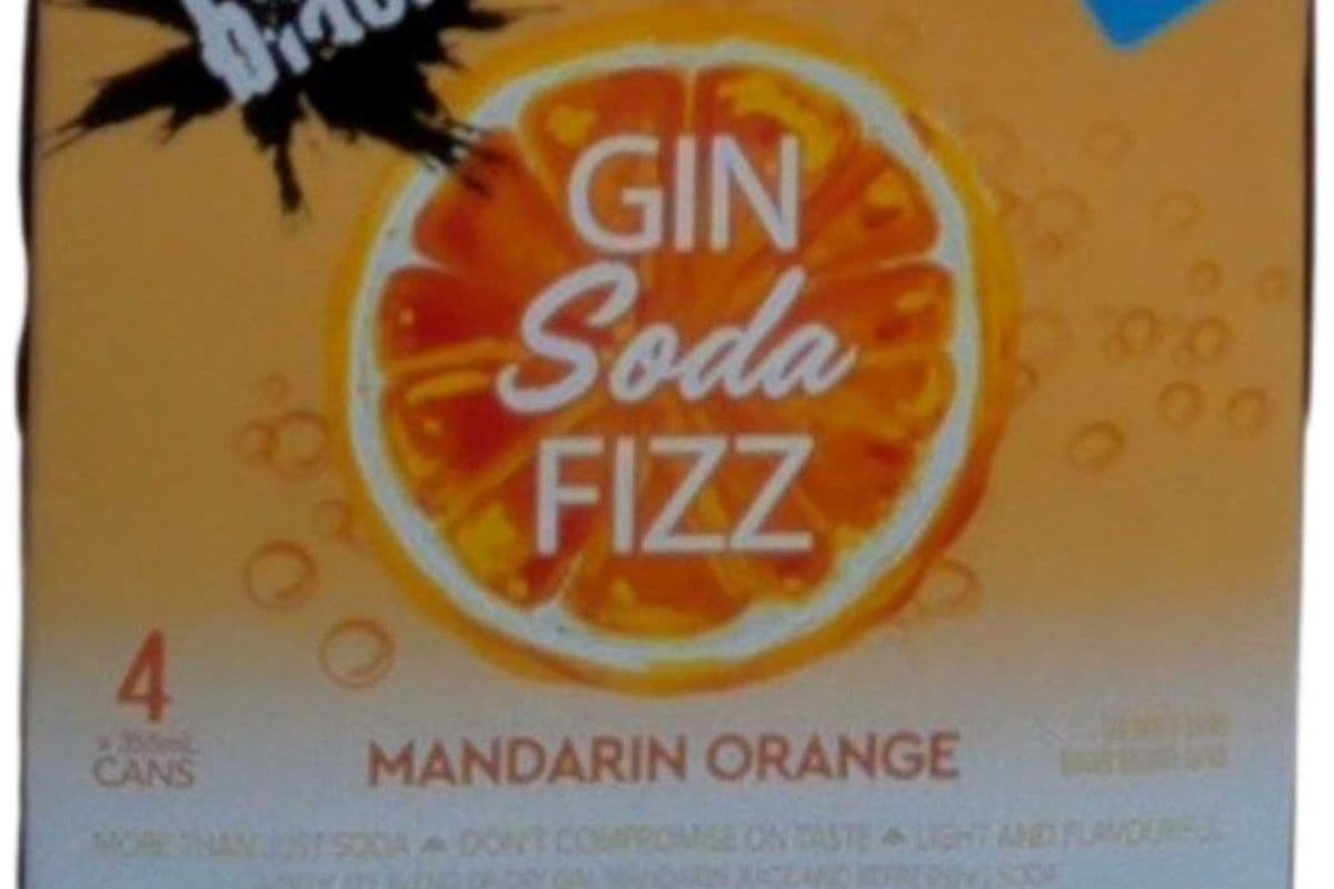 BLACK FLY MANDARIN ORANGE GIN SODA FIZZ (1 x 4x355ML)