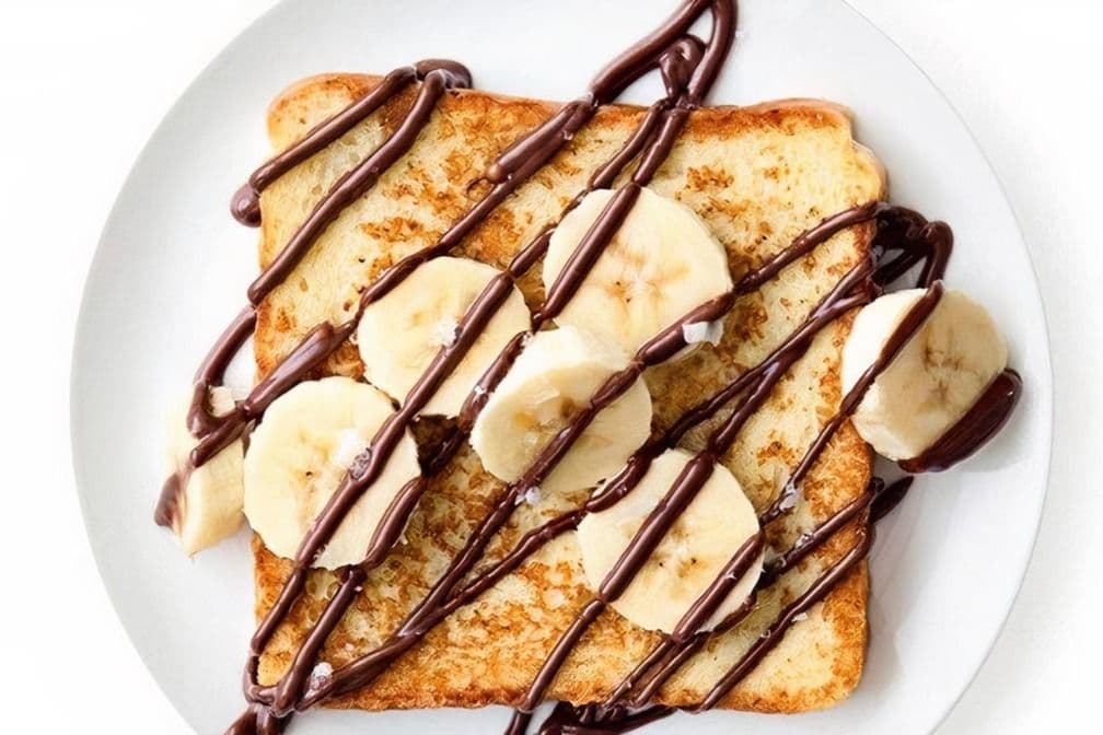 Pain Doré des Bananes, Chocolat et Crème Anglaise / Bananas, Chocolate and English Cream French Toast