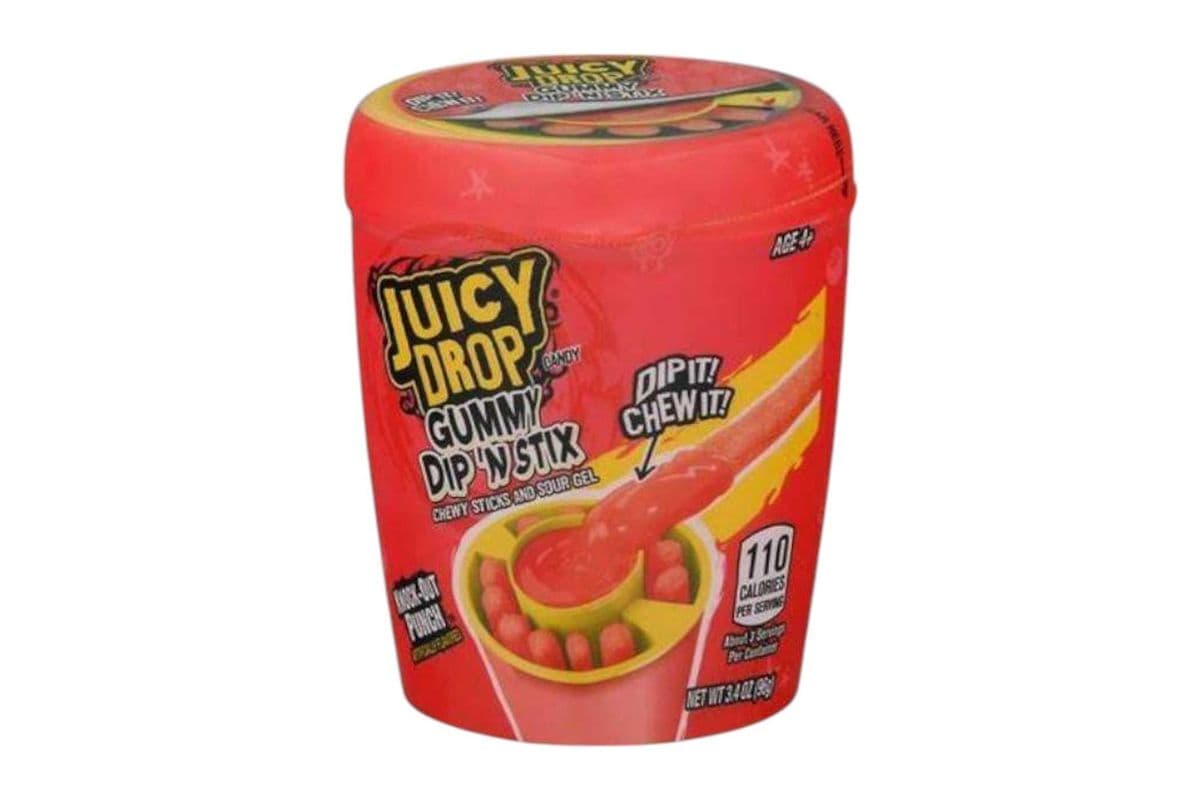 Juicy Drop Gummy Dip'N Stix Knock Out Punch (96gm) (140 Cal)
