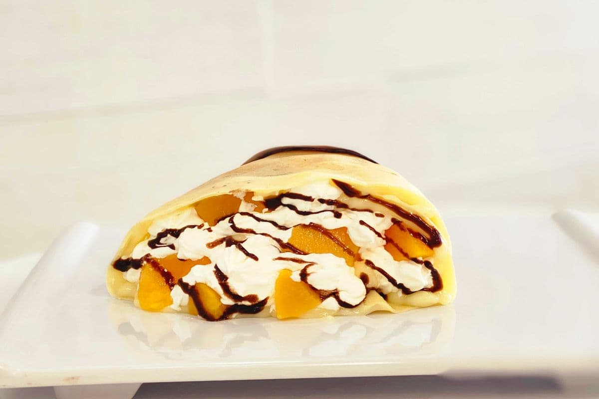 Peaches and Cream Supreme Crepe