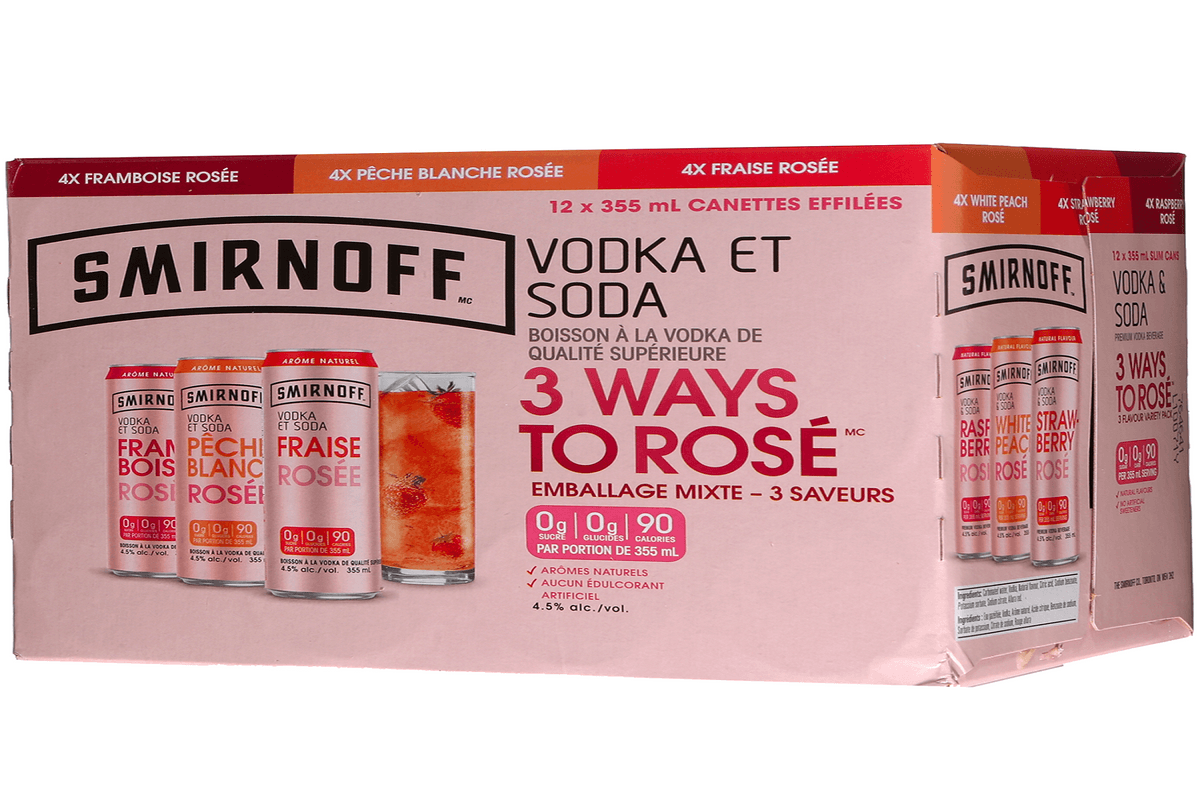 843460. Smirnoff Rose Mixer (12 Cans) (1 x 12pc)