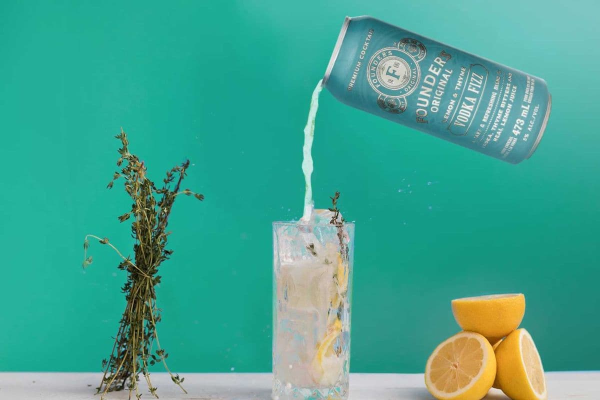 Founder'S Original Vodka Fizz (4 Cans) (4 x 355ml)