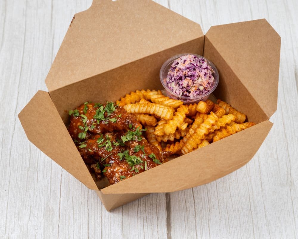 Glazed and Confused (garlic-soy sauce) Value Meal - 4 Fried Chicken Tenders + Fries + Coleslaw
