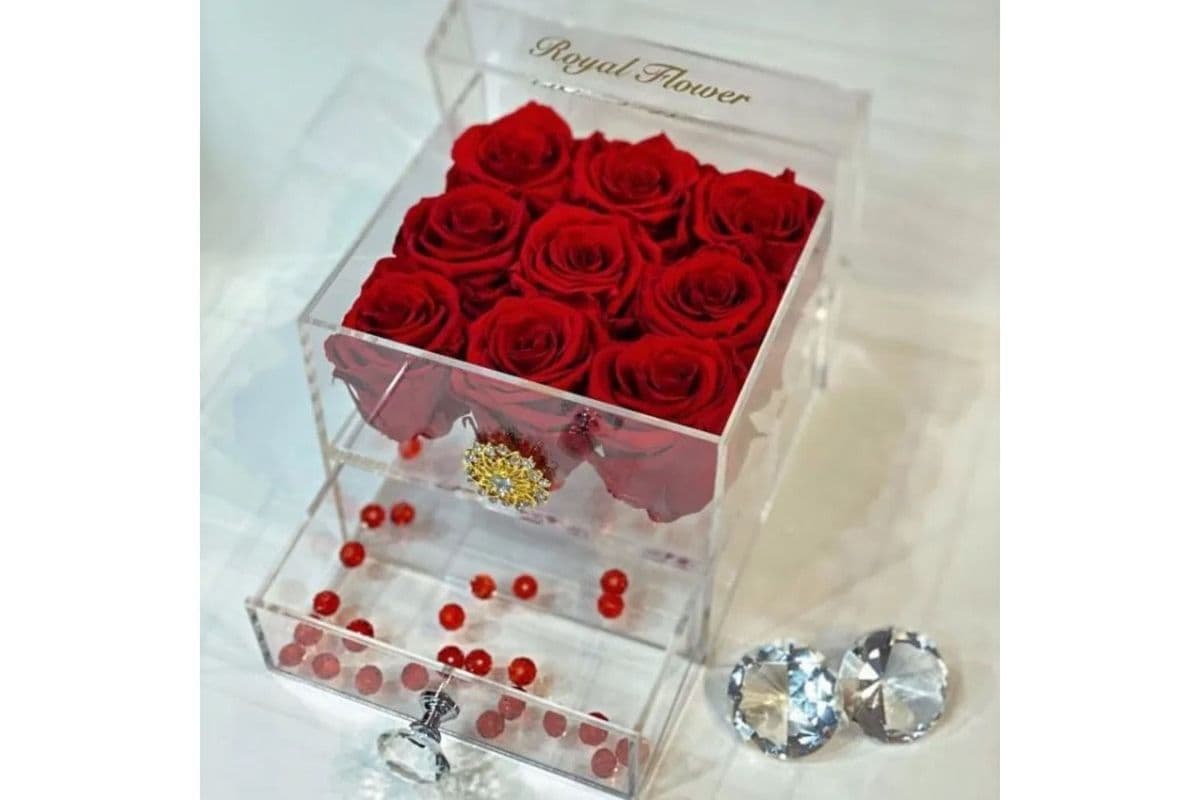 Quartz Flower Collection – Eternity Rose Box – Roses last 3 years