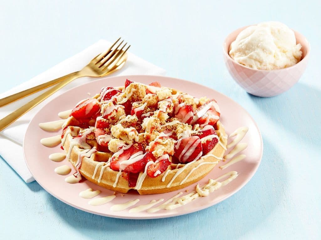 Strawberry Cheesecake Delight Waffle