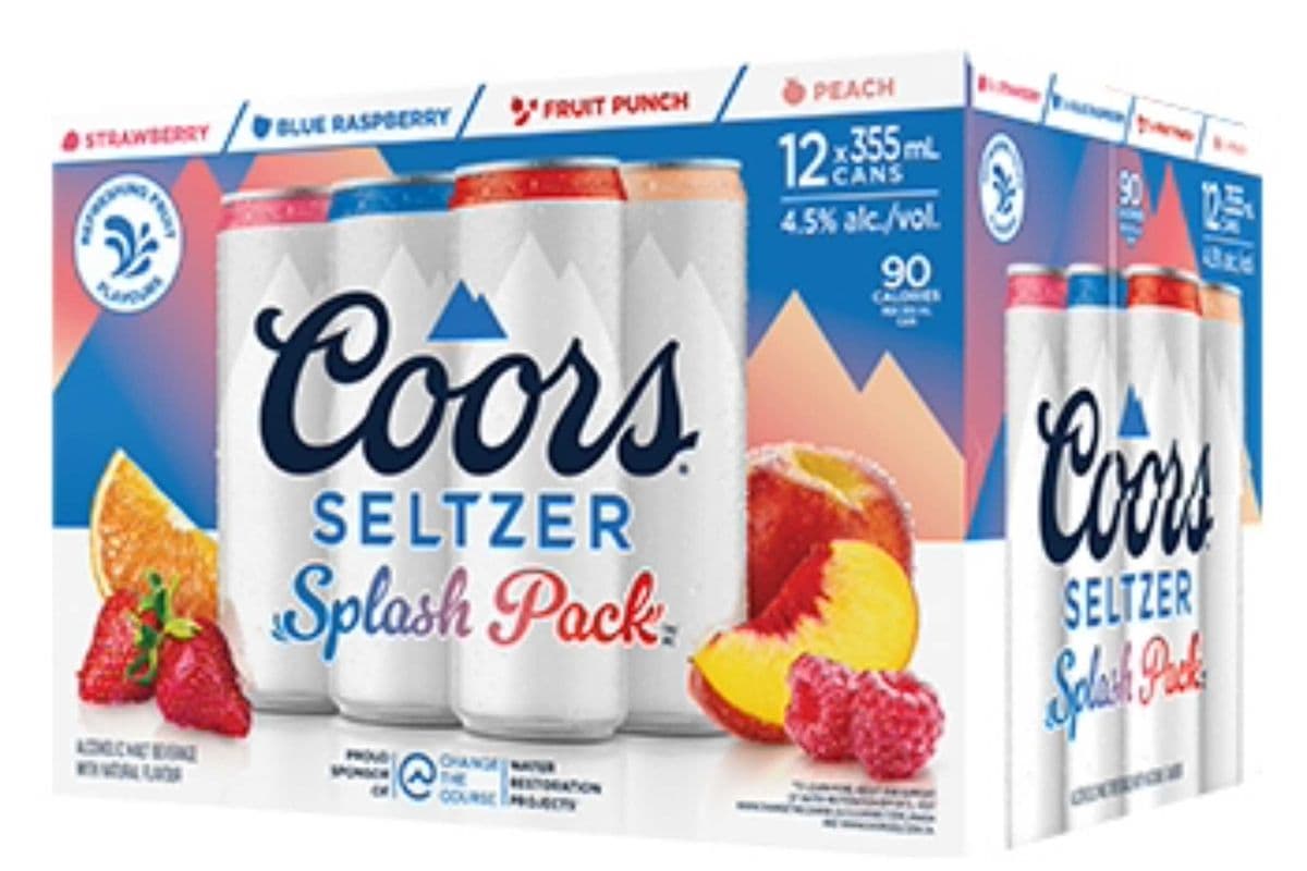 Coors Seltzer Fruit Splash NM Sleek (12 x 355 ml)