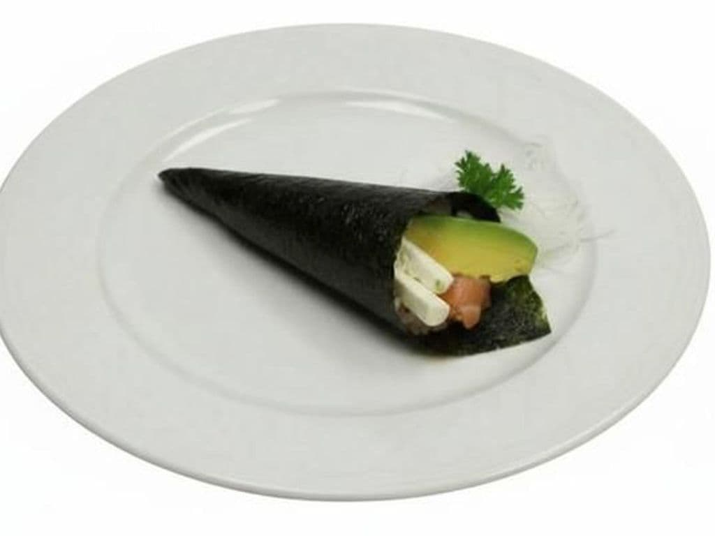 Cheese Salmon Avocado Hand Roll