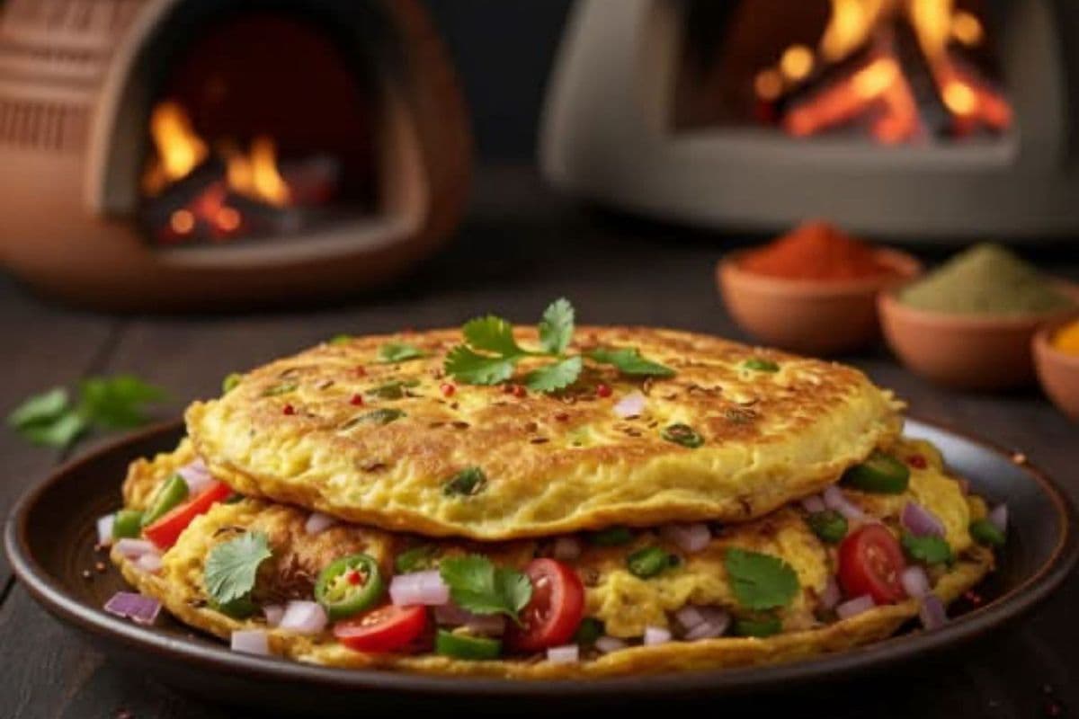 Indian Style (4 Eggs) Omelette